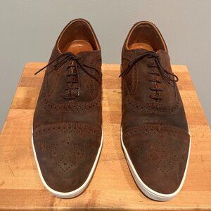 Allen Edmonds Strand Oxford brown suede shoe sneaker mens size 11 M